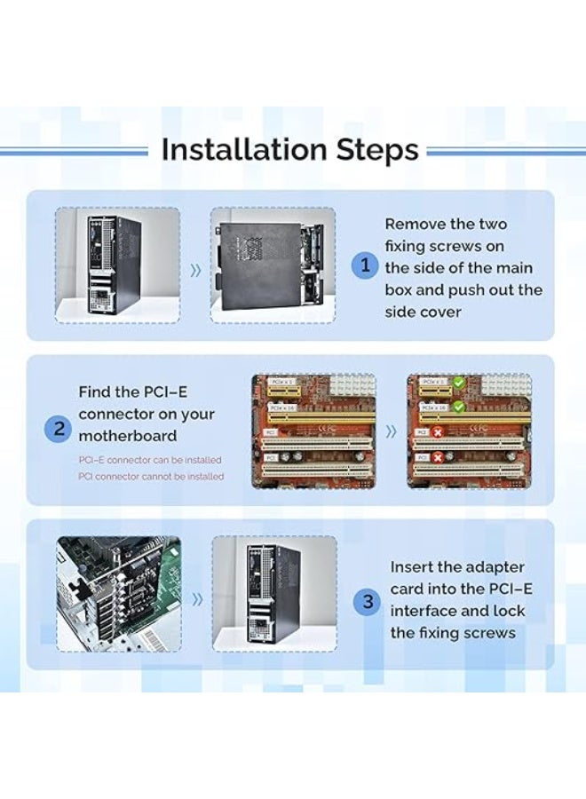 Universal 7-Port PCI Express USB 3.0 Expansion Card for Desktop PCs with 5Gbps Super Speed Transfer - Image 5